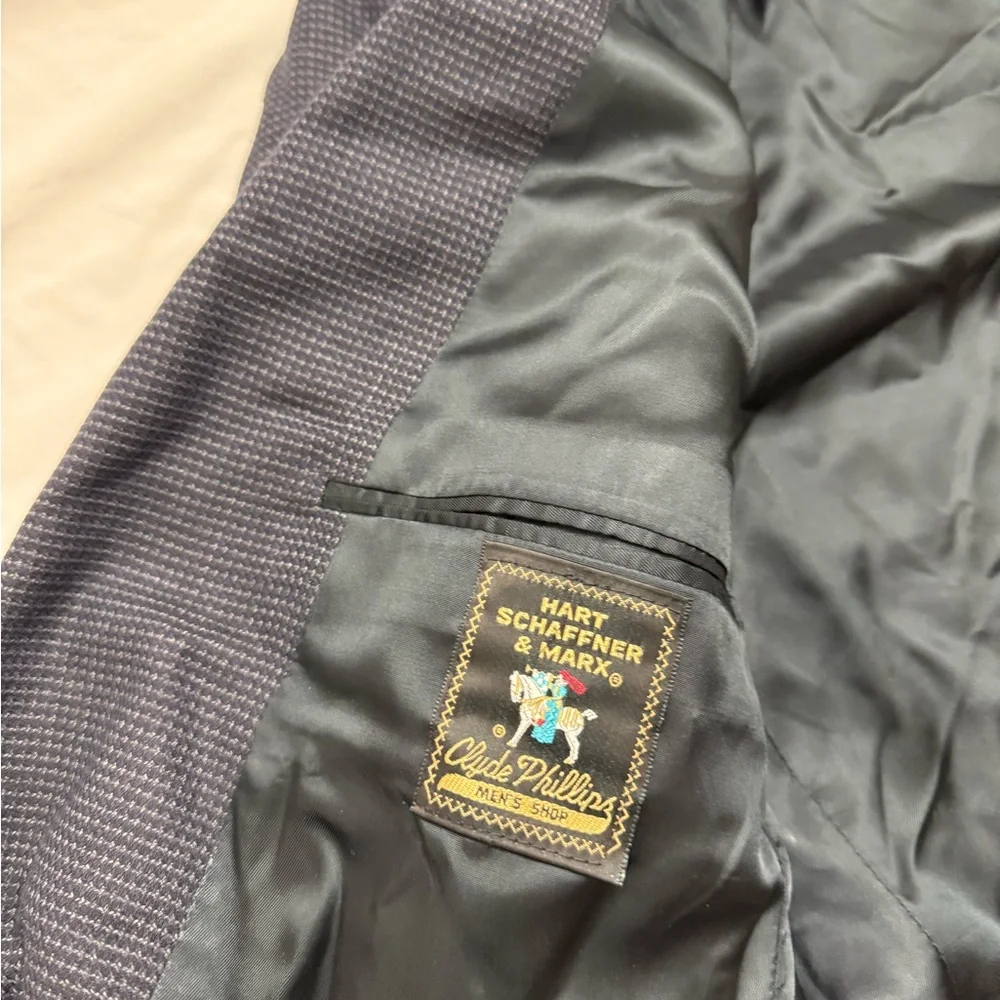 Hart Schaffner‎ Marx Blue Pattern Blazer 44